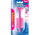Super-Max Kwik3 System disposable 3-blade razor + 4 replacement heads for women
