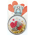 Me To You Cosmetic mirror with golden hearts Heart 8 cm