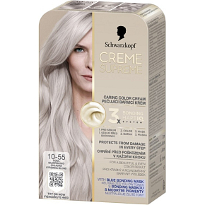 Schwarzkopf Creme Supreme hair color 10-55 cool silver blonde 60 ml