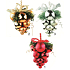 Bunch of grapes from flasks red, silver or gold for hanging 16 cm 1 piece