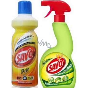 Savo Prim Disinfectant cleaner 1 l + Savo Bathroom 500 ml