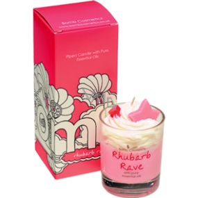 Bomb Cosmetics Rhubarb fragrant natural, handmade candle in glass burns for up to 35 hours