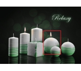 Lima Aromatic spiral Relay candle white - green ball 100 mm 1 piece