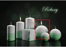 Lima Aromatic spiral Relay candle white - green ball 100 mm 1 piece