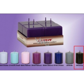 Lima Candle smooth black cube 45 x 45 mm 4 pieces