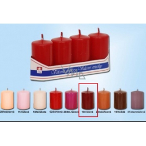 Lima Candle smooth wine cylinder 40 x 70 mm 4 pieces