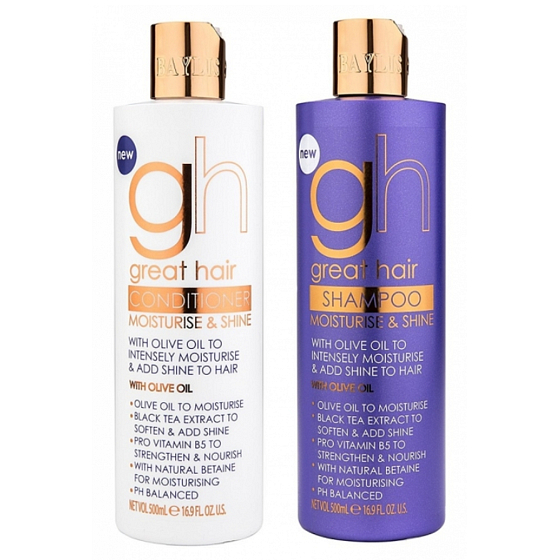 Baylis & Harding Olive Oil and Black Tea Extract hair shampoo 500 ml + hair conditioner 500 ml cosmetic set