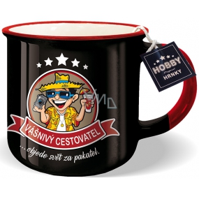 Nekupto Hobby mug with the words Passionate Traveler 250 ml