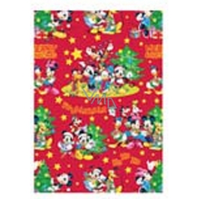 Ditipo Gift wrapping paper 70 x 200 cm Christmas Disney Mickey, Minnie, Donald red