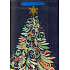 Ditipo Gift paper bag Glitter 26.4 x 13.6 x 32.7 cm blue, tree color QAB