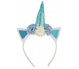 Unicorn headband universal blue 1 piece