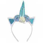 Unicorn headband universal blue 1 piece