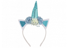 Unicorn headband universal blue 1 piece