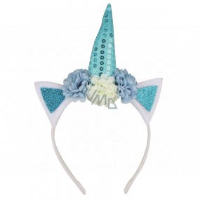 Unicorn headband universal blue 1 piece