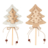 Tree wooden recess white, natural 8 cm + skewers, 1 piece