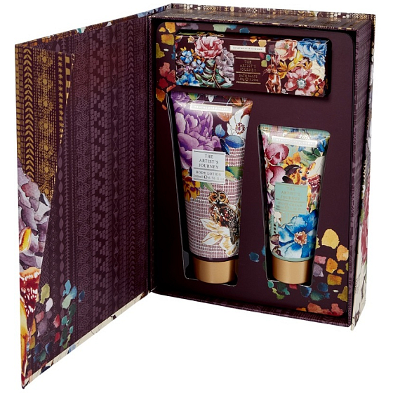 Heathcote & Ivory The Artist´s Journey body lotion 200 ml + hand cream 100 ml + bath salt 150 g, cosmetic set