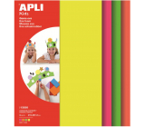 Apli Fluorine foam (yellow, green, orange, pink) 210 x 297 x 2 mm A4 4 sheets