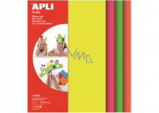 Apli Fluorine foam (yellow, green, orange, pink) 210 x 297 x 2 mm A4 4 sheets