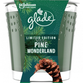 Glade Pine Wonderland with the scent of pine scented candle in the glass, burning time up to 38 hours 129 g