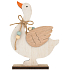 Wooden goose with bow and beads 19 cm