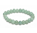 Jadeite Burmese green bracelet elastic natural stone, ball 8 mm / 16 - 17 cm