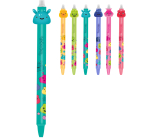 Colorino Rubberized pen Jelly Heads tm.green, blue filling 0,5 mm