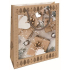 Nekupto Gift paper bag 23 x 18 x 10 cm Christmas gifts brown