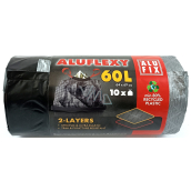 Alufix Aluflexy Retractable waste bags black 60 litres 64 x 69 cm 10 pieces