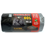 Alufix Aluflexy Retractable waste bags black 60 litres 64 x 69 cm 10 pieces