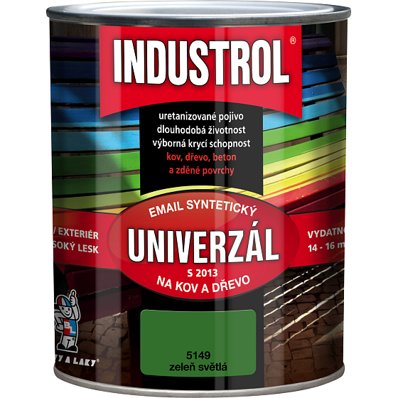 Industrol S2013 universal glossy top coat for metal and wood, 5149 light green, 600 ml
