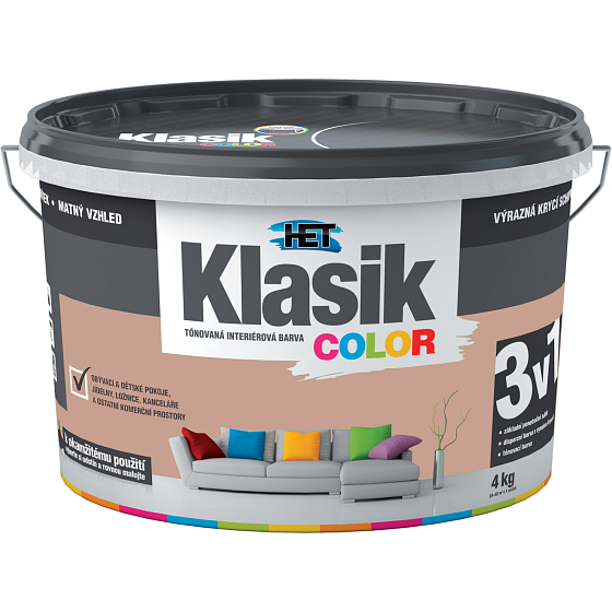 Het Klasik Color paint, 0267 light brown, 4 kg