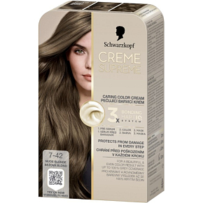 Schwarzkopf Creme Supreme hair color 7-42 beige blonde 60 ml