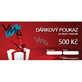 VMD Drogerie gift voucher for the purchase of goods worth CZK 500