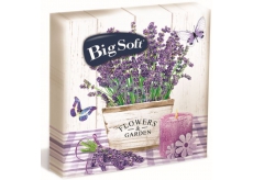 Big Soft Lavender papírové ubrousky 33 x 33 cm 20 ks