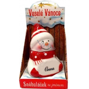 Nekupto Snowman named Anna Christmas decoration size 8 cm