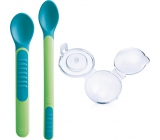 Mam Feeding Spoons & Cover 2 phase feeding spoon with protective cover of different colors 6+ months 1 set
