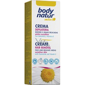 Body Natur Sensitive Camomile and vitamin E depilatory cream for underarms and bikini areas 50 ml