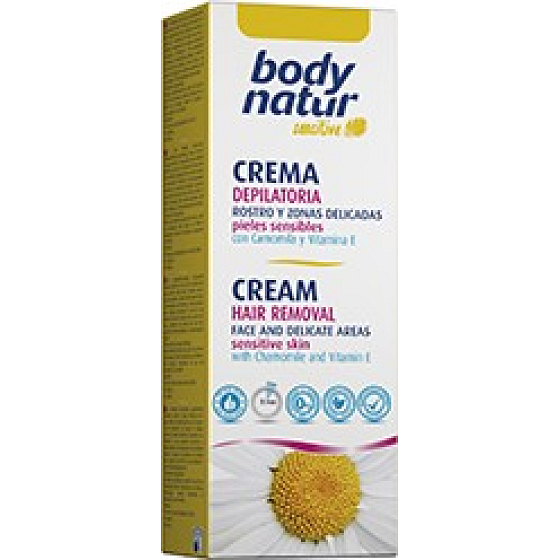 Body Natur Sensitive Camomile and vitamin E depilatory cream for underarms and bikini areas 50 ml