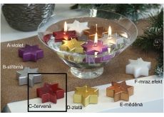 Lima Floating star candle red 60 x 60 x 25 mm 1 piece