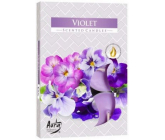 Bispol Aura Violet - Violet scented tealights 6 pieces