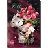 Me to You Glowing greeting card with roses For you 14.8 x 21 cm