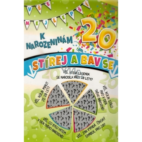 Nekupto Scratch card for birthday 32 x 23 cm 20 G 20 3355