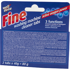 Well Done Fine washer cleaning tablets 2 x 40 g
