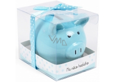 Albi Pokladnička prasátko malé Na něco hezkého modrá 7 cm × 6,5 cm × 7,3 cm