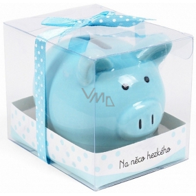 Albi Money box piggy small For something nice blue 7 cm × 6.5 cm × 7.3 cm