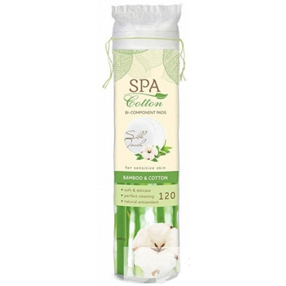 Spa Cotton Bamboo and Cotton Make-Up Removal Pads 120 pieces