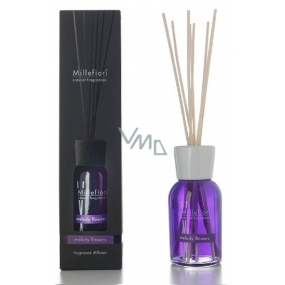 Millefiori Milano Natural Melody Flowers - Chords of flowers Diffuser 250 ml + 8 stalks 30 cm long for medium-sized spaces lasts at least 3 months