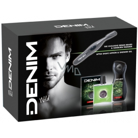 Denim Wild aftershave 100 ml + shower gel 250 ml + Trimmer - hair stylist, cosmetic set