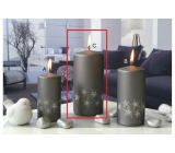 Lima Starlight candle gray / silver cylinder 70 x 150 mm 1 piece