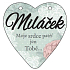 Albi Hanging plaque heart Valentine 9 x 10 cm
